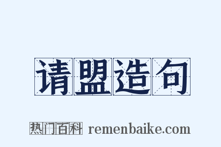 请盟造句是什么意思的图片